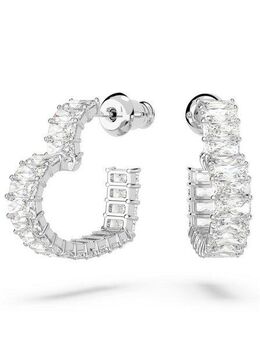 Swarovski Paar Creolen Schmuck Geschenk Matrix Ohrringe Herz, 5647591, 565317, mit Swarovski® Zirkonia (synth)