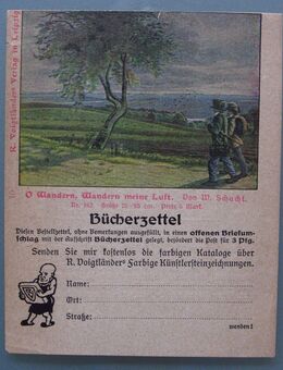 Werbe-Zettel für Künstlersteinzeichnungen (ca. 1910er-Jahre) - Münster