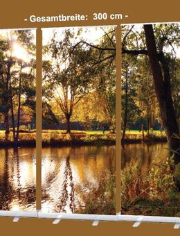Bestatter-Bedarf, Dekoration: Roll-Up Display "Stadtparkteich im Herbst"- Beerdigung, Trauerfeier, Trauerhalle - Wilhelmshaven Zentrum