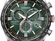 Citizen Funkchronograph CB5946-82X, Armbanduhr, Herrenuhr, Solar, Titan, Stoppfunktion