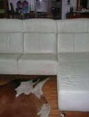 Ledercouch mit Fernsehsessel in 64625