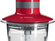 BOSCH Zerkleinerer MMR08R2, 800ml Behälter, Schlagscheibe, Edelstahl-Messer, rot, 400 W, Behälter mikrowellengeeignet, Einhand-Bedienung