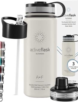 BeMaxx Trinkflasche Edelstahl ACTIVE FLASK creme 530ml - Birkenfeld (Baden-Württemberg)
