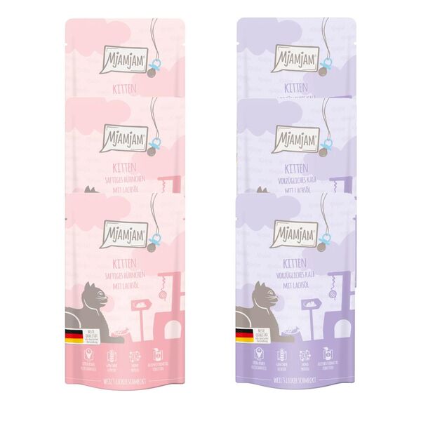 Probierpaket MjAMjAM Kitten 12 x 125 g - Mixpaket (2 Sorten) - 