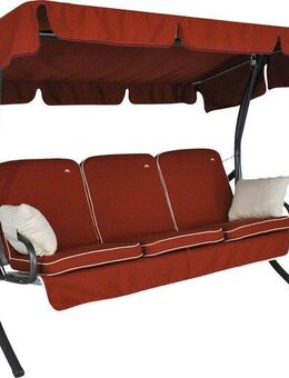 Angerer Freizeitmöbel Hollywoodschaukel Comfort Style, 3-Sitzer, Bettfunktion, inkl. Auflagen und Zierkissen