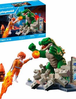Playmobil® Helden-Showdown mit der Riesenechse (71831), Heroes Konstruktions-Spielset, (72 St), Made in Europe