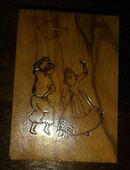 Streichholzschachtel aus den 60´er / 70´er Jahren aus Holz in 45141