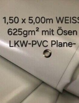 LKW-Plane, WEISS, Abdeckplane, Holzplane, mit Ösen, - Kiefersfelden