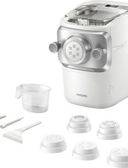 Philips Nudelmaschine Pastamaker HR2660/00 Avance Collection, 200 W, inkl. Form-, Knet- und Pressfunktion und 6 Formscheiben