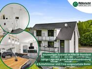 Neuwertige KfW 55 Maisonettewohnung mit zwei Balkonen, Stellplatz und unverbautem Blick ins Grüne - Reichshof