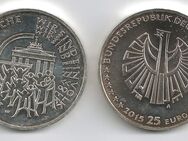 25 Euro Silbermünze BRD 25 Jahre Deutsche Einheit 2015 - Bremen