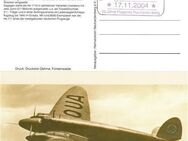 Oderlandbrief: MiNr. KB 1, 17.11.2004, "70 Jahre Erstflug des Heinkel He-111", Ganzsache (Postkarte, FDC), Ersttagssonsterstempel - Brandenburg (Havel)