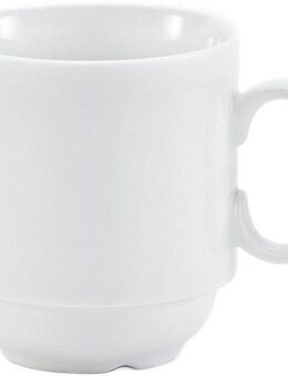 van Well Becher Trend, Porzellan, spülmaschinenfest, mikrowellengeeignet, stapelbar, 0,25 L, 6-teilig