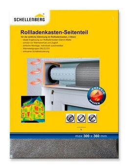 SCHELLENBERG Rollladenkastendämmung Seitenteile 30 x 36 x 1,5 cm, (Packung, 2-St), Thermoisolierung für Rollläden, Wärmedämmung