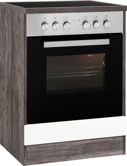 KOCHSTATION Herdumbauschrank KS-Virginia 85 cm hoch, 60 cm breit, Nische für Ofen B/H/T: 56/59/55 cm