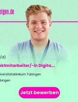 Projektmitarbeiter/-in (w/m/d) Digitalisierung - Tübingen