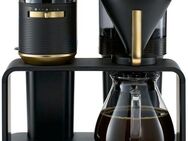 Melitta Kaffeemaschine mit Mahlwerk EPOS® 1024-04, 1l Kaffeekanne, Papierfilter 1x4, Schwarz/Gold, 360°rotierender Wasserauslauf
