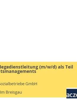 Interims-Pflegedienstleitung (m/w/d) als Teil des Qualitätsmanagements - Freiburg (Breisgau)