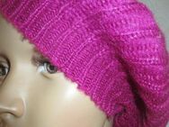 NEU mit ETIKETT * Edel * DESIGNER * Lurex- Glitzer * Wolle * Kuschel * Strick * Basket * Mütze * Beanie * Barett * All Size * pink * erika * - Riedlingen