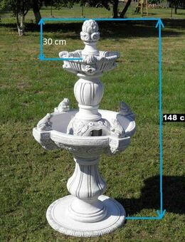 Springbrunnen aus Beton / Stein Motiv Frösche NEU Gartendeko - Hergisdorf