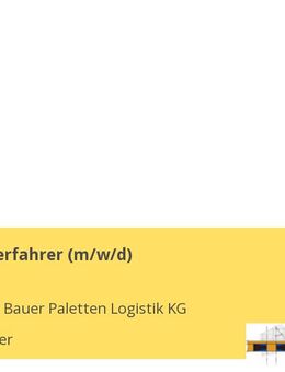Gabelstaplerfahrer (m/w/d) - Trierweiler