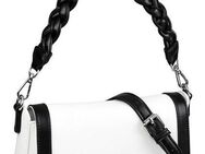 COLLEZIONE ALESSANDRO Schultertasche Schwarz-Weiß, mit Flechtung