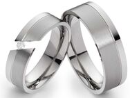 Titan Ringe Matt und poliert T054 mit Zirkonia - Aholming
