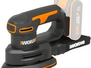 Worx Akku-Tellerschleifer WX822.9, für Holzmöbel und Türen, mit Staubfangsack, ohne Akku & Ladegerät