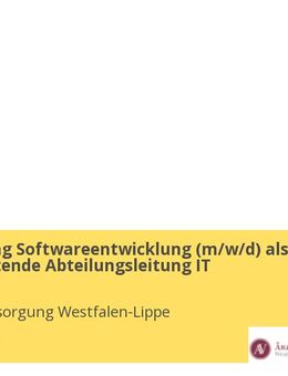 Teamleitung Softwareentwicklung (w/m/d) als stellvertretende Abteilungsleitung IT - Münster