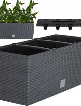 *ANGEBOT*Rattan Blumentopf Blumenkasten mit Füßen Blumenkübel 30l - Wuppertal