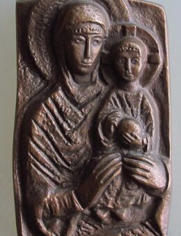 Metal-Relief Madonna + Kind (15,5 x 9 cm) - Münster