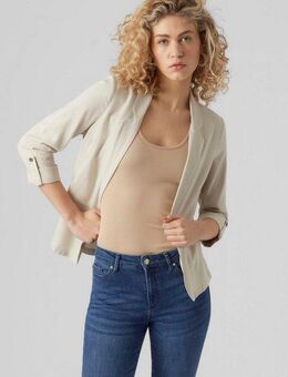 Vero Moda Kurzblazer VMJESMILO 3/4 LOOSE BLAZER WVN NOOS mit Leinen