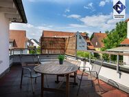 4-Zimmer-Wohnung mit Dachterrasse und zwei Arbeitszimmern im Ober- und Dachgeschoss eines 2-FH - Köngen