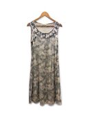 Simclan Kleid Größe 36 gefüttert Viskose grün/grau in 42389
