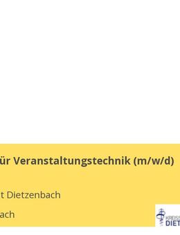 Fachkraft für Veranstaltungstechnik (m/w/d) - Dietzenbach