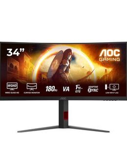 AOC CU34G4 Curved-Gaming-Monitor (86,3 cm/34 ", 3440 x 1440 px, UWQHD, 1 ms Reaktionszeit, 180 Hz, VA LCD, neigbar)