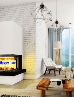 Kaminbausatz 🔵 IMPERIAL EXTRA b Volcano WPh 18KW WASSER Kamin Panorama L-Kamin L-Form Ofen Neu Hajduk LDF-Kamine - Strausberg