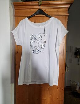 T Shirt 2XL Gr.2xl Monnari weiss vorn mit blauem Muster - Cottbus