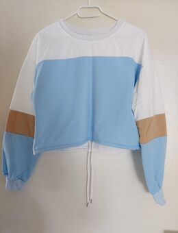 Damen Kurzpullover weiss blau braun - Mörfelden-Walldorf
