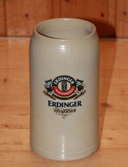 Erdinger Weissbräu Weißbier Bierkrug 1 L Steingut Steinzeug Keramik neuwertig - Borken