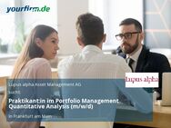 Praktikant:in im Portfolio Management Quantitative Analysis (m/w/d) - Frankfurt (Main)