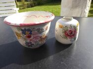 Ulmer Keramik Blumentopf Übertopf +Vase Vintage Deko zus. 8,- - Flensburg