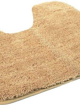 KiNZLER Badematte Chaozhou, Höhe 20 mm, rutschhemmend beschichtet, fußbodenheizungsgeeignet, Polyester, WC-Vorleger mit Ausschnitt, Badteppich, Uni Farben, weich, als rechteckig, rund & Set erhältlich