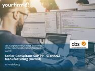 Senior Consultant SAP PP - S/4HANA Manufacturing (m/w/d) - Heidelberg