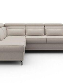 sit&more Ecksofa Cabrio L-Form, B: 274 cm, mit Sitztiefen-, Arm- & Kopfteilverstellung, 3 Nierenkissen, Federkern, optional Bettfunktion und Stauraum