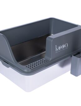 kooa Edelstahl-Katzentoilette - grau