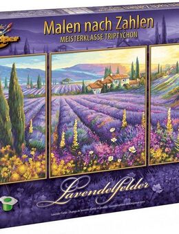 Schipper Malen nach Zahlen Meisterklasse Triptychon - Lavendelfelder, Made in Germany