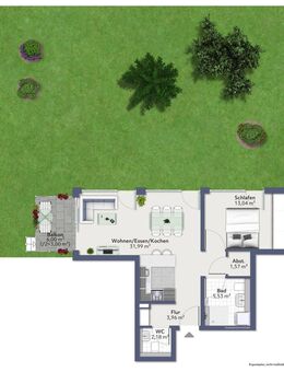 2-ZIMMER ETW MIT GARTENANTEIL - "WOHNEN IM PARK" IN LANGENAU - C03 - Langenau