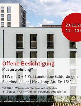 3-Zimmer-Wohnung in Leinfelden-Echterdingen »Schelmenäcker Haus 2, preisgedämpft« - Leinfelden-Echterdingen
