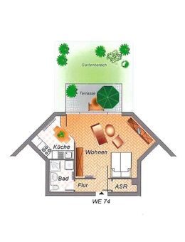 Attraktive Singlewohnung mit Gartenanteil, EBK und Stellplatz - Leipzig